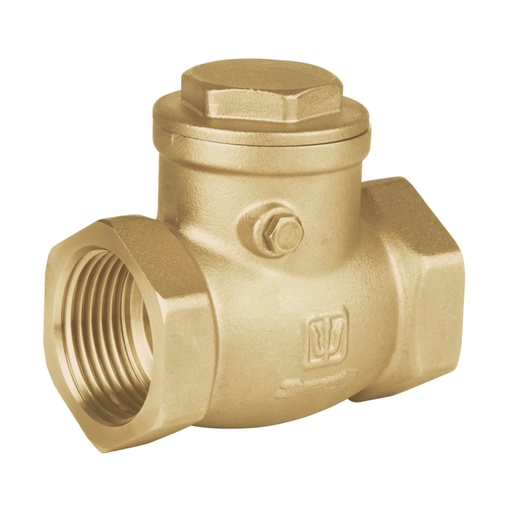 [48512] Válvula check horizontal de latón, 1', FOSET VAHO-1
