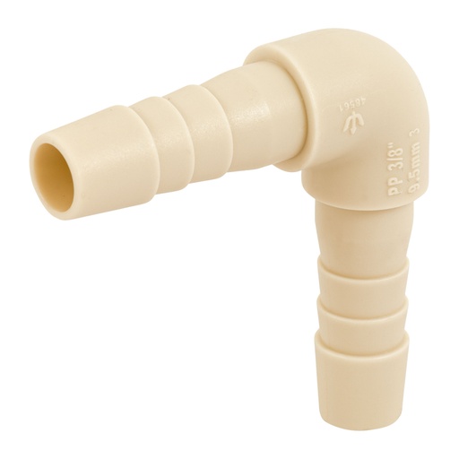 [48561] Codo 90° inserción de 3/8' de polipropileno, FOSET CM-561