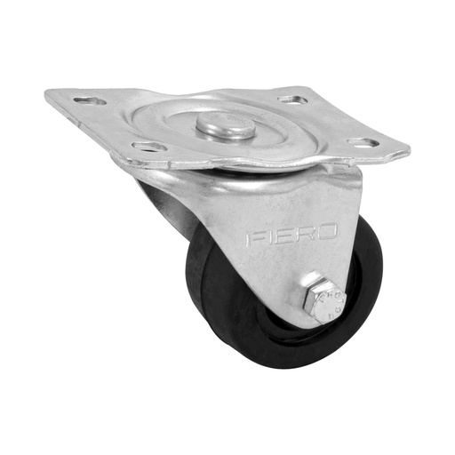 [48607] Rodaja hule 2-1/2' placa giratoria c/buje, carga 50kg, FIERO RO-1211