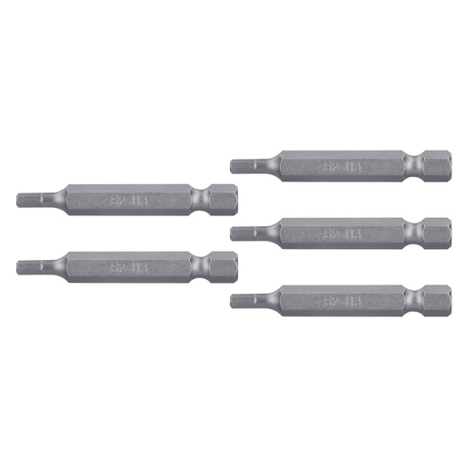 [12692] Estuche con 5 puntas hexagonales de 3 mm largo 2', Expert PUDE-7203