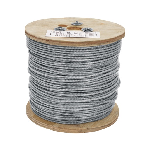 [48809] Metro cable flexible 3/32' acero 7x19 recubierto PVC, 300 m CAB-3/32FX3