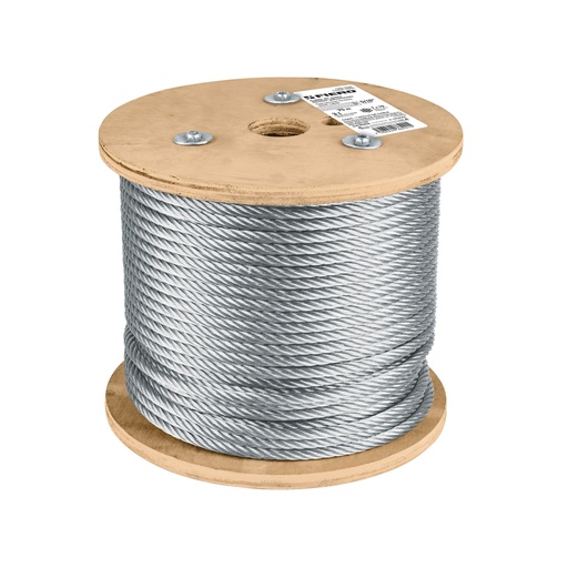 [48813] Metro de cable rígido 5/16' de acero 7x7 hilos, 75 m, FIERO CAB-5/16R