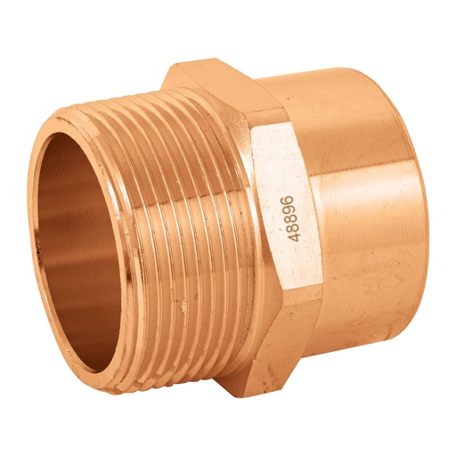 [48896] Conector de cobre, rosca exterior 1-1/2', FOSET CC-615