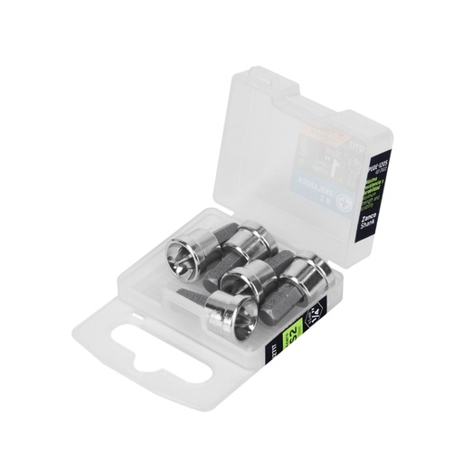 [12717] Estuche con 5 puntas cruz PH2 muro de yeso largo 1', Expert PUDE-1205