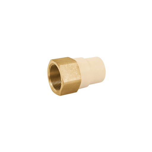 [48960] Adaptador hembra de CPVC 1-1/4'con inserto y tuerca de latón CPVC-644
