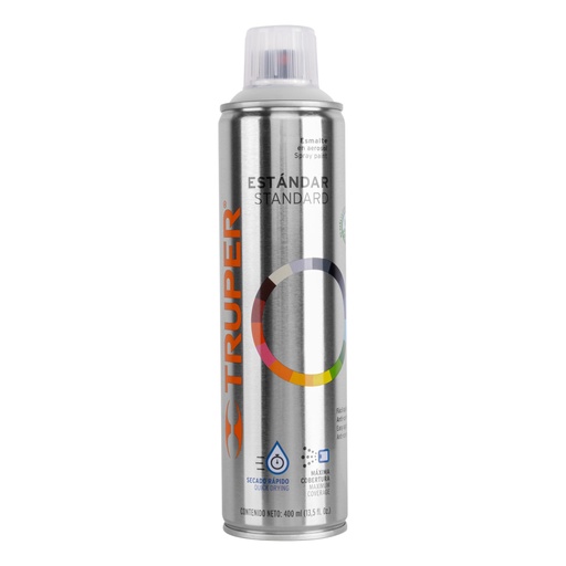 [12731] Pintura aerosol transparente mate, bote esbelto 400ml,TRUPER PA-TRM