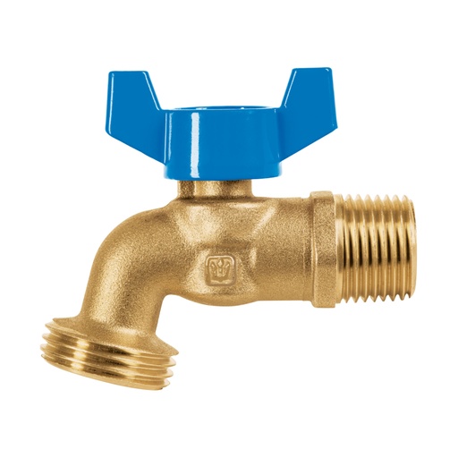 [49053] Llave de esfera de latón 1/2' con rosca para manguera, FOSET LLE-128L