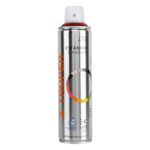 [12764] Pintura aerosol guinda, bote esbelto 400 ml, TRUPER PA-GU