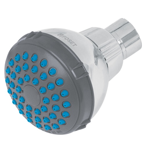 [49412] Regadera redonda de ABS 2-1/2' gris-cromo sin brazo, BASIC R-506S