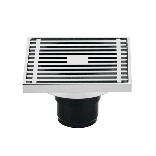 [49427] Resumidero cuadrado 4 x 4', latón, cromo, FOSET RIVIERA RS-801