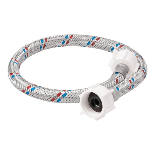 [49769] Manguera p/WC, aluminio, 1/2'x7/8', 50cm, plást/plást, BASIC FWC-PP50P