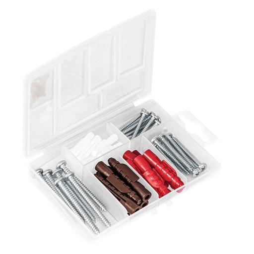 [49770] Estuche 26 taquetes 3/16', 1/4', 5/16', c/pijas #6, #8, #10 TQ-26J