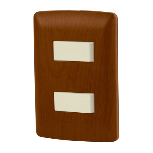 [49932] Placa armada 1 interruptor 1 escalera, madera,línea Italiana PA-APDO-EIM