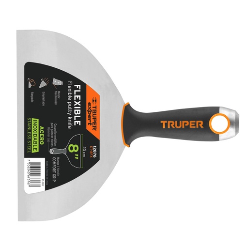 [12876] Espátula flexible 8' acero inoxidable, Comfort Grip, EXPERT ET-8FX
