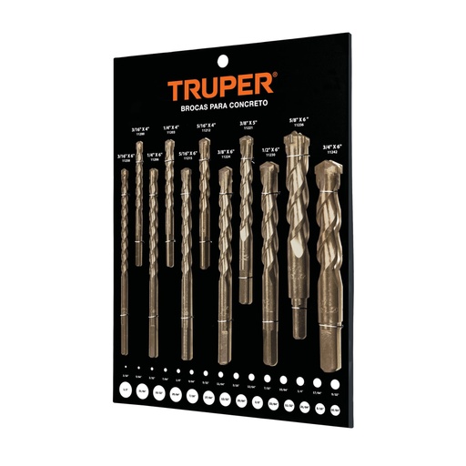 [55564] Exhibidor Truper de brocas de concreto EXT-BCT