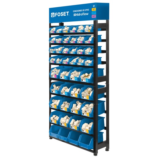[55857] Rack con conexiones CPVC, FOSET R-CPVC-FOS