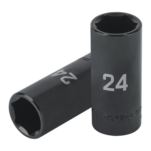 [100923] Dado largo impacto de 24 mm, 6 puntas, cuadro 1/2', TRUPER D-7324-ML