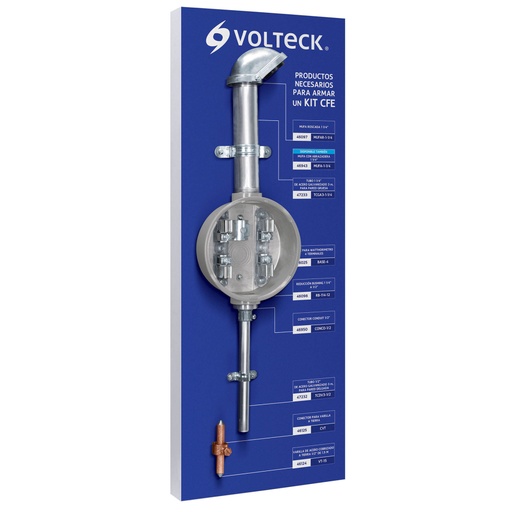[55952] Tablero exhibidor de Kit CFE, VOLTECK EX-KIT-CFE