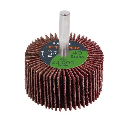 [13036] Rueda flap de 2', grano 40, TRUPER RUFLA-240