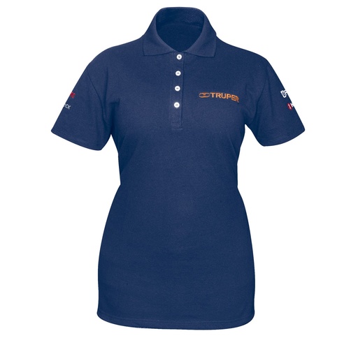 [60473] Playera polo para mujer, azul, M, Truper POL-AD-M