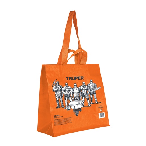 [66082] Bolsa ecológica naranja de 40 x 40 cm, Truper BOEC-40X40X