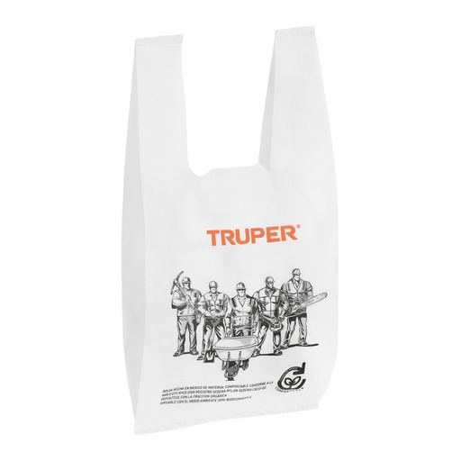 [68052] 100 bolsas plásticas biodegradables de 20 x 40 cm, TRUPER BOP-40