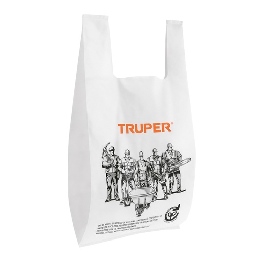 [68053] 100 bolsas plásticas biodegradables de 27 x 50 cm, TRUPER BOP-50