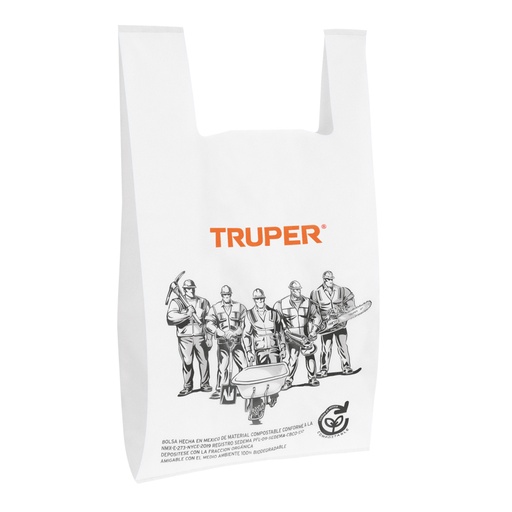 [68054] 100 bolsas plásticas biodegradables de 34 x 60 cm, TRUPER BOP-60