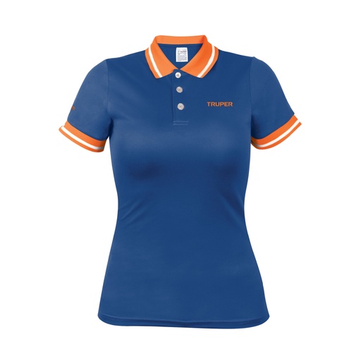 [69971] Playera polo performance para mujer, azul, M, TRUPER DRY-AD-M