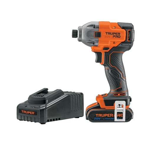 [103253] Destornillador de impacto 1/4', 20V, 1 batería 2Ah, PRO DIMI-20A2