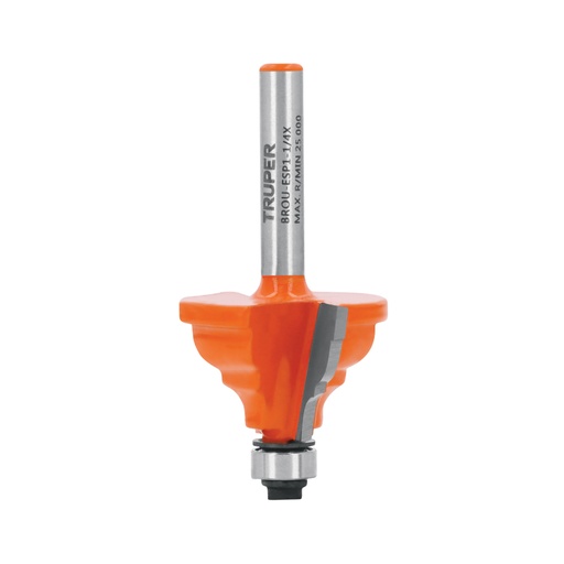 [10676] Broca para router, española, 1-1/4', con balero, TRUPER BROU-ESP1-1/4X