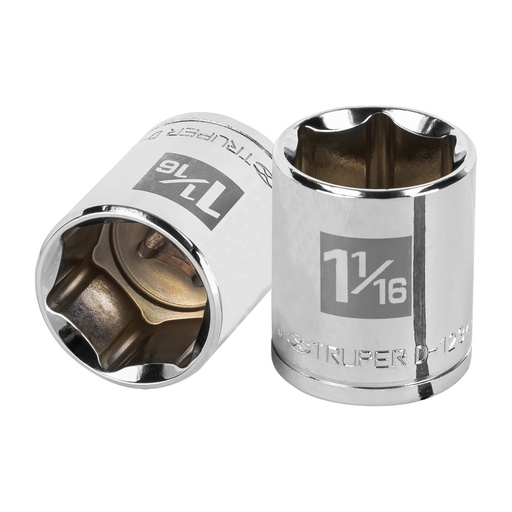 [13241] Dado de 1-1/16', 6 puntas, cuadro 1/2', TRUPER D-1234-H