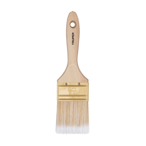 [13345] Brocha cerdas sintéticas 2-1/2' corte recto, mango de madera BRT-2-1/2S