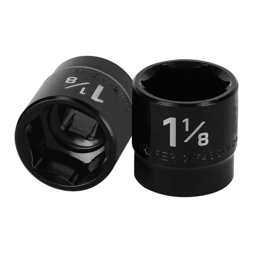 [13398] Dado de impacto de 1-1/8', 6 puntas, cuadro 1/2', TRUPER D-7436-H