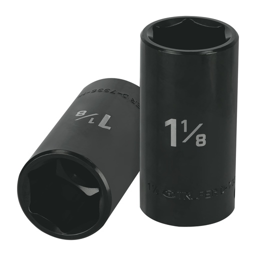 [13401] Dado largo impacto de 1-1/8', 6 puntas, cuadro 1/2', TRUPER D-7336-HL