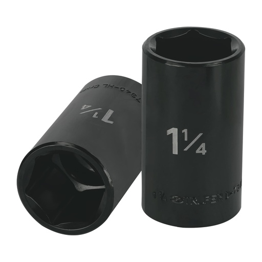 [13402] Dado largo impacto de 1-1/4', 6 puntas, cuadro 1/2', TRUPER D-7340-HL