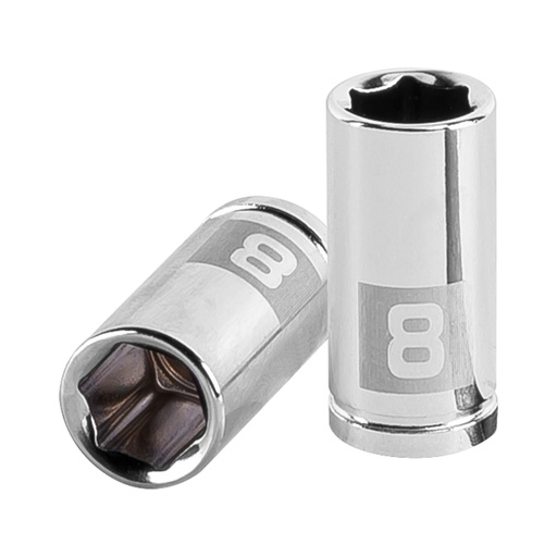 [13170] Dado de 8 mm, 6 puntas, cuadro 1/4', TRUPER D-1408-M