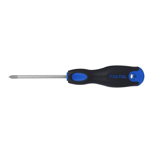 [21493] Desarmador de cruz 3/16' x 3' mango Comfort Grip, PRETUL DP-3/16X3BP