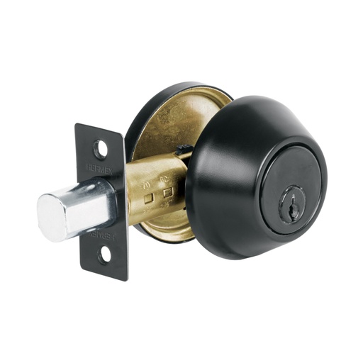 [26066] Cerrojo llave-llave negro, llave tradicional, BASIC CERO-62P