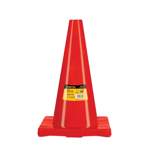 [28251] Cono de precaución de 45 cm de PVC, PRETUL CONO-45P
