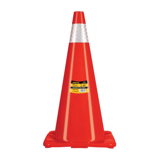 [28254] Cono de precaución de 70 cm de PVC con reflejante, PRETUL CONO-70RP