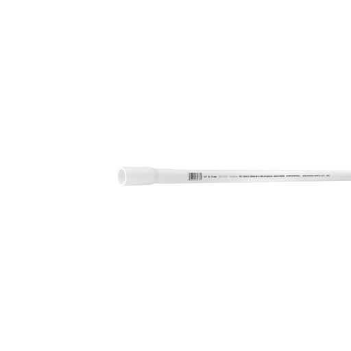 [43038] Tubo de 1/2' PVC hidráulico cédula 40, 3m, 0.7kg, FOSET PVC-001