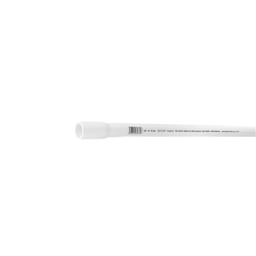 [43039] Tubo de 3/4' PVC hidráulico cédula 40, 3m, 1kg, FOSET PVC-002