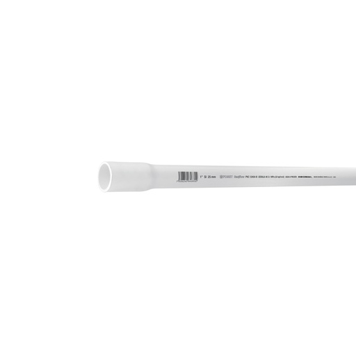 [43040] Tubo de 1' PVC hidráulico cédula 40, 3m, 1.4kg, FOSET PVC-003