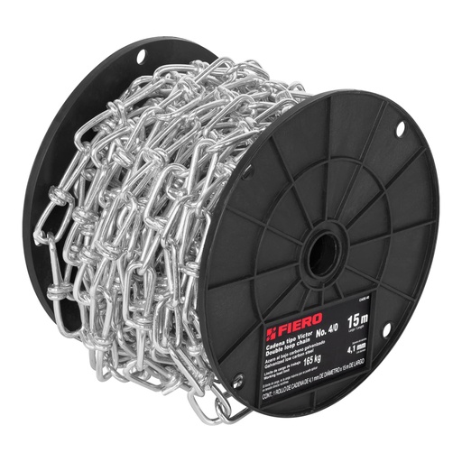 [44194] Metro de cadena tipo Víctor de 4.1 mm en carrete de 15 m CADE-40