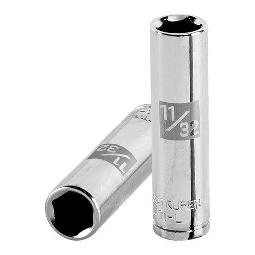 [13185] Dado largo de 11/32', 6 puntas, cuadro 1/4', TRUPER D-1411-L