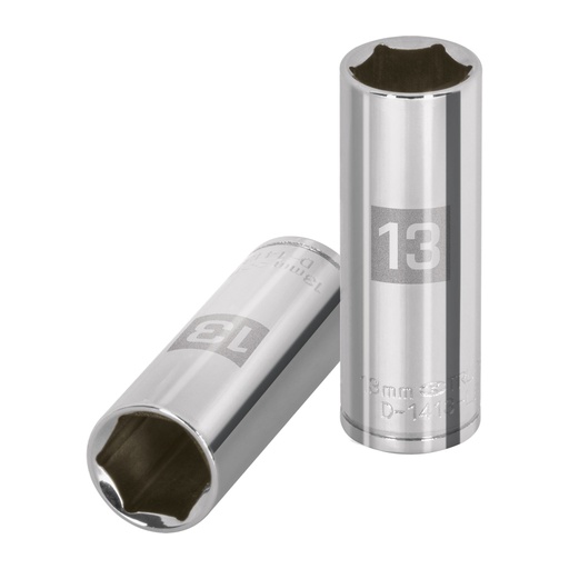 [13207] Dado largo de 13 mm, 6 puntas, cuadro 1/4', TRUPER D-1413-LM