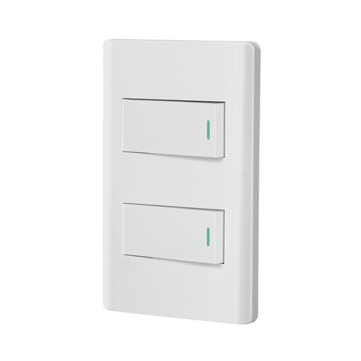 [47955] Placa armada blanca 1 interruptor y 1 de 3 vías 1 mód,Lisboa PA-APDO1-ELB