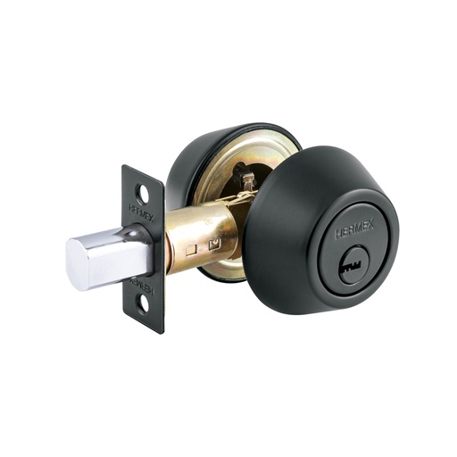 [49223] Cerrojo llave-llave negro, llave puntos, HERMEX CERO-62