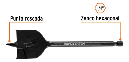[101517] Broca plana de manita 1-1/2' para madera, Truper Expert BPX-1-1/2